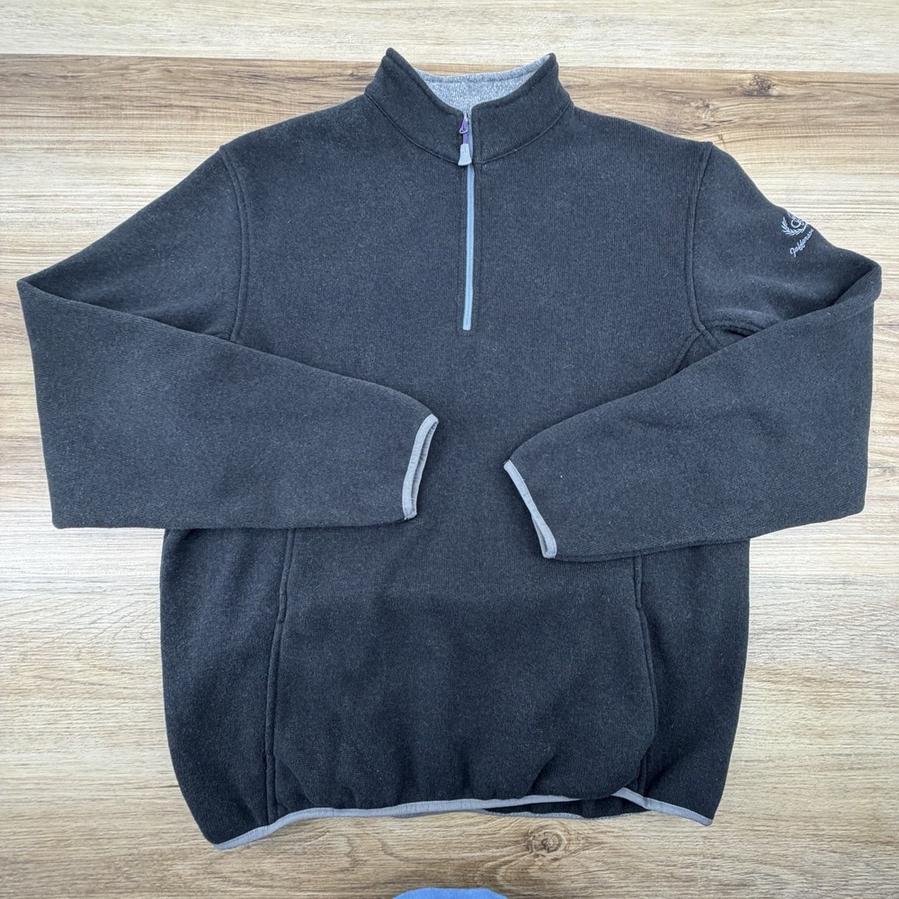 Peter Millar 4 Element Warmth 1/4 Pullover Mens Gray Sweater Size XL